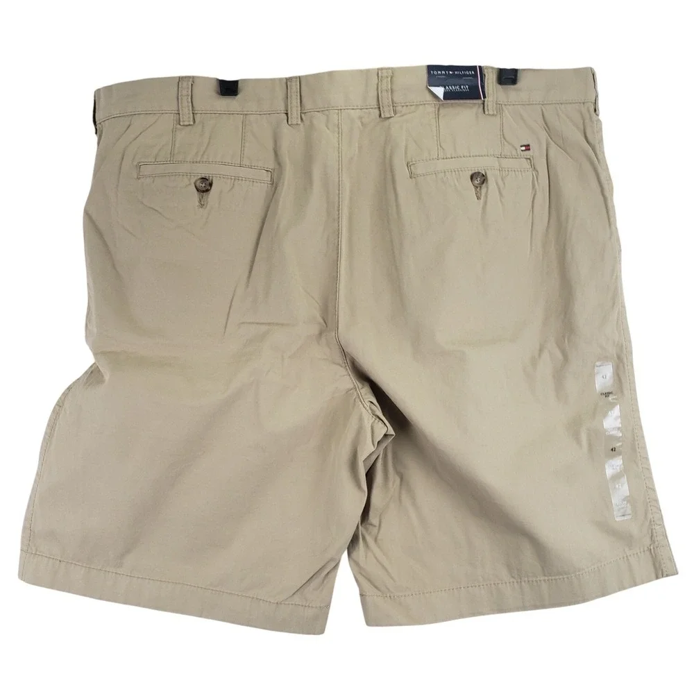 Tommy Hilfiger Mallet Chino Shorts Mens 42 Tan Classic Fit Preppy Khaki